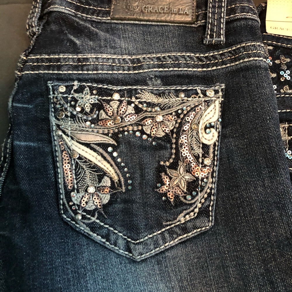 Bling  jeans boot cut size 14 junior